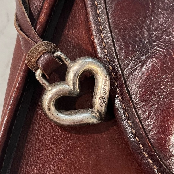 Brighton Brown Leather Braided Adjustable Strap Crossbody Bag - Picture 3 of 13